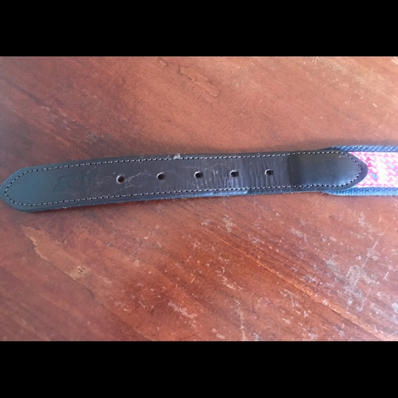 Mens Vineyard Vines Patriotic Leather Whale Belt 34 🐳  🇺🇸 - Picture 6 of 6